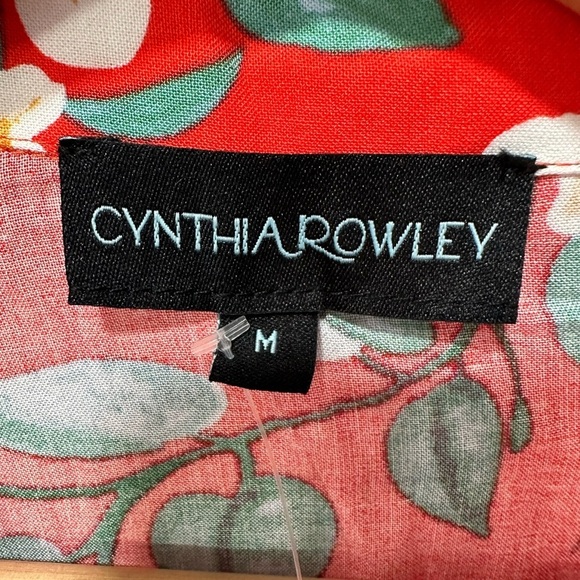 NWOT Cynthia Rowley Tropical Floral Long Sleeve Button Down Shirt - Picture 3 of 4